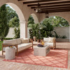 Nourison Easy Care NES01 Coral Orange Area Rugs