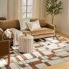 Nourison Nordic NRC17 Ivory Rust Area Rugs