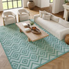 Nourison Versatile NRV01 Aqua Teal Area Rugs