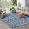 Nourison Positano POS02 Navy Blue Area Rugs