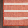 Nourison Positano POS03 Terracotta Ivory Area Rugs