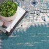 Nourison Passion PSN03 Turquoise Grey Area Rugs
