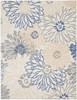 Nourison Passion PSN17 Ivory Grey Blue Area Rugs