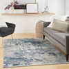 Nourison Passion PSN36 Ivory Teal Area Rugs