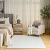 Nourison Soft Plush Rabbit Fur SFF01 White Area Rugs
