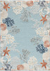 Nourison Suncoast SNC04 Teal Multicolor Area Rugs