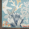 Nourison Suncoast SNC04 Teal Multicolor Area Rugs
