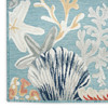 Nourison Suncoast SNC04 Teal Multicolor Area Rugs