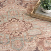 Nourison Vintage Washables VWS11 Coral Mint Area Rugs