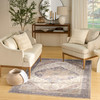 Nourison Vintage Washables VWS13 Ivory Purple Area Rugs