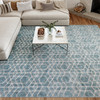 Nourison Washable Charm WCH01 Blue Ivory Area Rugs