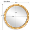 Uttermost Haya Round Gold Mirror