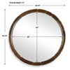 Uttermost Auger Amber Glass Round Mirror