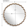 Uttermost Cerrito Antique Brass Round Mirror