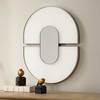 Uttermost Encase Modern White Oval Mirror