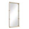 Uttermost Cyprus White Leather Mirror