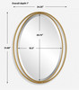 Uttermost Rhodes Gold Oval Mirror