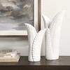 Uttermost Leafscape White Vases Set/2