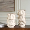 Uttermost Ripple Crest White Vases Set/2