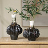 Uttermost Umbrian White & Brown Gourd Vases Set/2