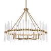 Uttermost Crystal Stick 8 Light Brass Chandelier