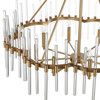 Uttermost Crystal Stick 8 Light Brass Chandelier