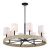 Uttermost Faiyam 8 Light Rattan Chandelier