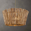 Uttermost Rhea 4 Light Wood Branch Chandelier