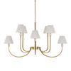 Uttermost Poppins 8 Light Brass Chandelier