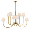 Uttermost Poppins 8 Light Brass Chandelier
