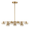 Uttermost Wedge 12 Lt LED Brass Chandelier