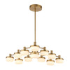 Uttermost Wedge 12 Lt LED Brass Chandelier