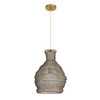Uttermost Murmur Woven Brass 1 Light Pendant