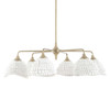 Uttermost Biddeford 6 Light White Beaded Pendant