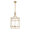 Uttermost Montreal 4 Light Brass Lantern Pendant