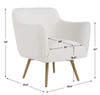 Uttermost Oasis White Swivel Chair