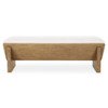 Uttermost Wedged Ivory Fabric Bench