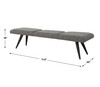 Uttermost Bowtie Charcoal Fabric Bench