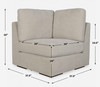 Uttermost Refuge Sand Corner Sofa