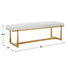 Uttermost Midas Antique Gold Bench