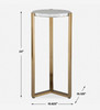 Uttermost Pietra Carrara Marble Drink Table