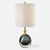 Uttermost Enigma Teal Blue Glass Buffet Lamp