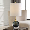 Uttermost Enigma Teal Blue Glass Buffet Lamp
