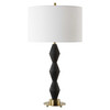 Uttermost Threefold Black Stone Table Lamp