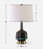 Uttermost Foster Black Glaze Table Lamp