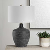Uttermost Graphite Ribbed Table Lamp