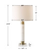 Uttermost Plinth White Marble Table Lamp