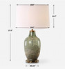Uttermost Chianti Olive Glass Table Lamp