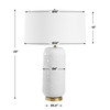 Uttermost Iona White Glaze Table Lamp