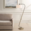 Uttermost Irwin Curved Brass Floor Lamp